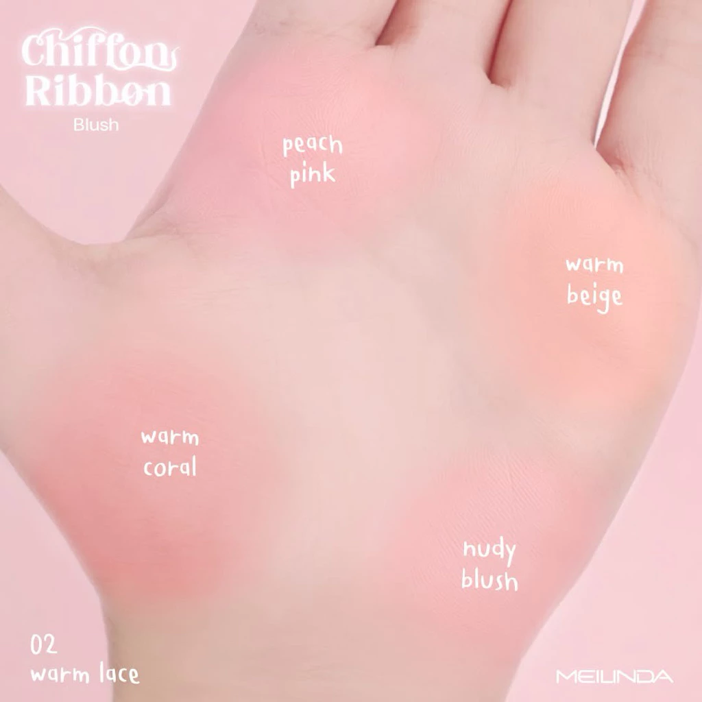 Meilinda Chiffon Ribbon Blush 4 ช่อง ชิฟฟ่อน ริบบ้อน บลัชออน thumbnail 9