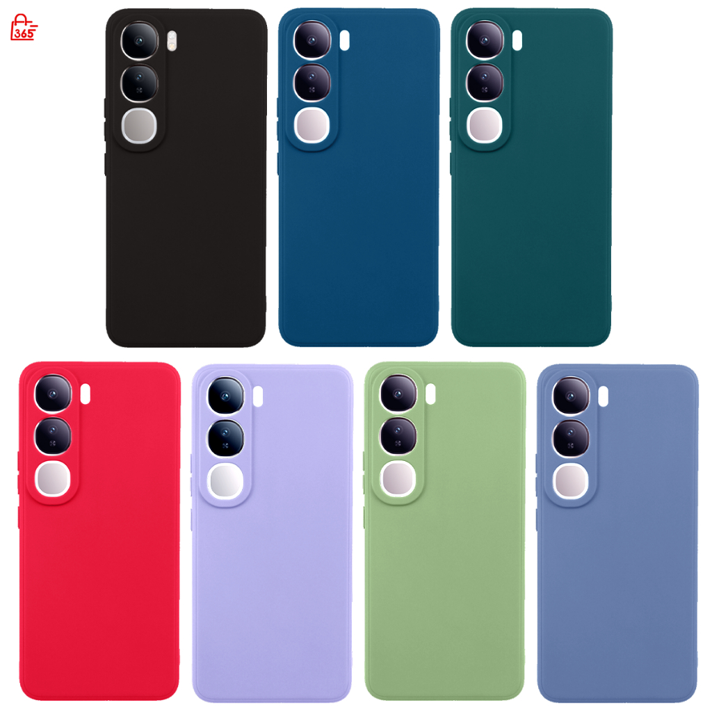 เคส สำหรับ Vivo Y200 5G V40 Lite เคสซิลิโคนนิ่ม สีพื้น กันกล้อง TPU บาง