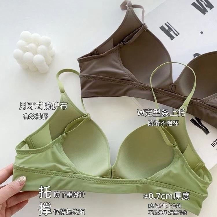 ชุดชั้นใน การออกแบบตะขอหน้า กระชับ กันหย่อนคล้อย ไม่มีโครงเหล็ก นุ่มนวลและระบายอากาศได้ดี สีสันสดใส - รูปที่ 6