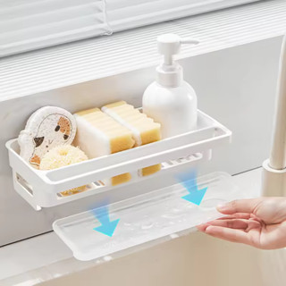 📌พร้อมส่ง📌 ชั้นวางของอเนกประสงค์ ไม่ต้องเจาะผนัง มีถาดรองในต…