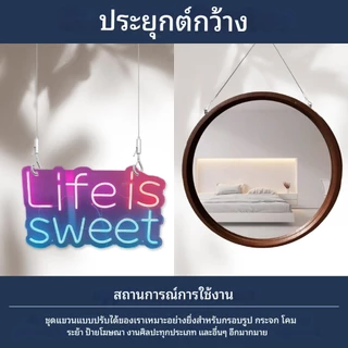 อุปกรณ์ยึดลวดสลิง ตัวยึดลวดสลิง แบบยึดเพดาน แบบติดผนังเพดาน ลวดสลิงอัตโนมัติแบบปรับได้ สำหรับแขวนป้าย,โคมไฟ,รูป