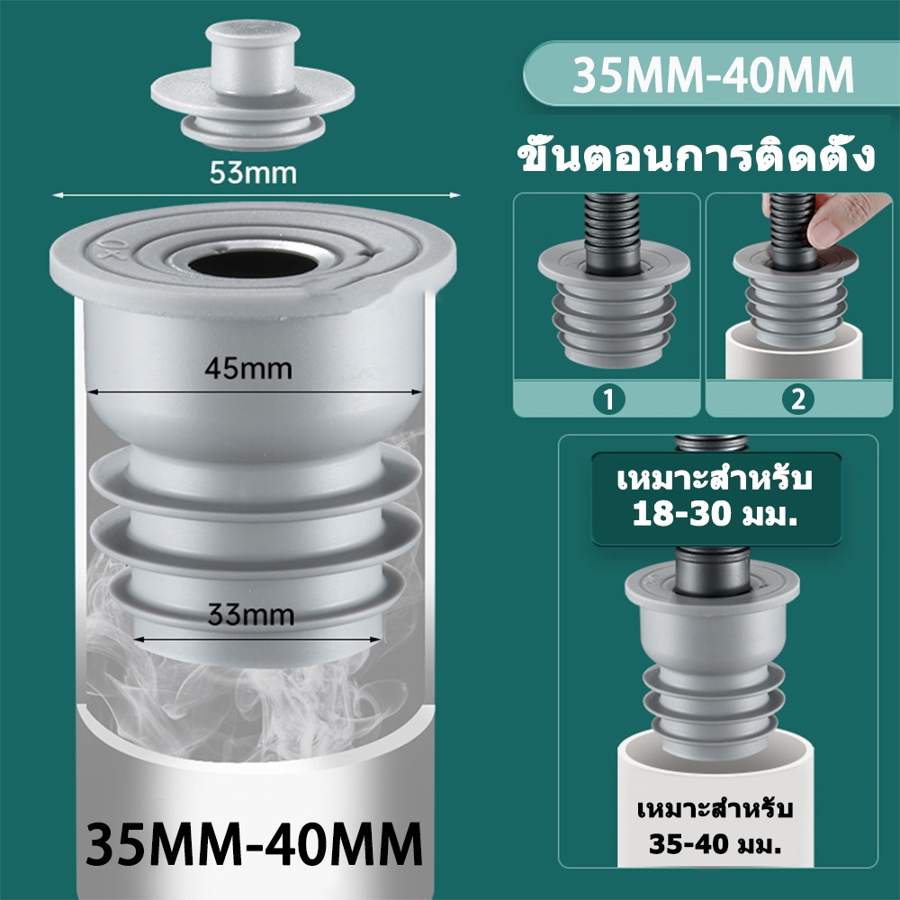 แกนกันกลิ่นท่อน้ำทิ้ง อเนกประสงค์ กันกลิ่นเหม็น กันแมลงปี๊ด แกนกันกลิ่นท่อน้ำทิ้ง วัสดุปลอดภัย ไม่พิษ ไม่กัดกร่อน - รูปที่ 7