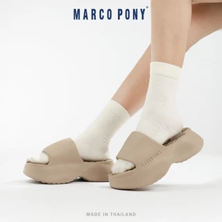 Marco pony รองเท้าแตะผู้หญิง รองเท้าแบบสวม พื้นหนา กันลื่น ทนต่อการสึกหรอ รองเท้าแบบสวมส้นตึก MH9022