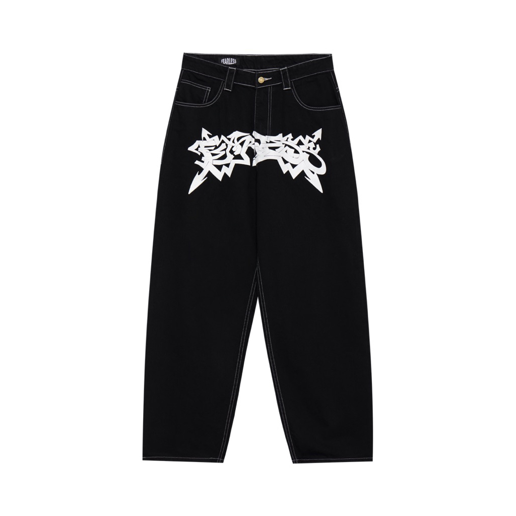 FEARLESS “STATIC CHAOS” BLACK BAGGY JEAN