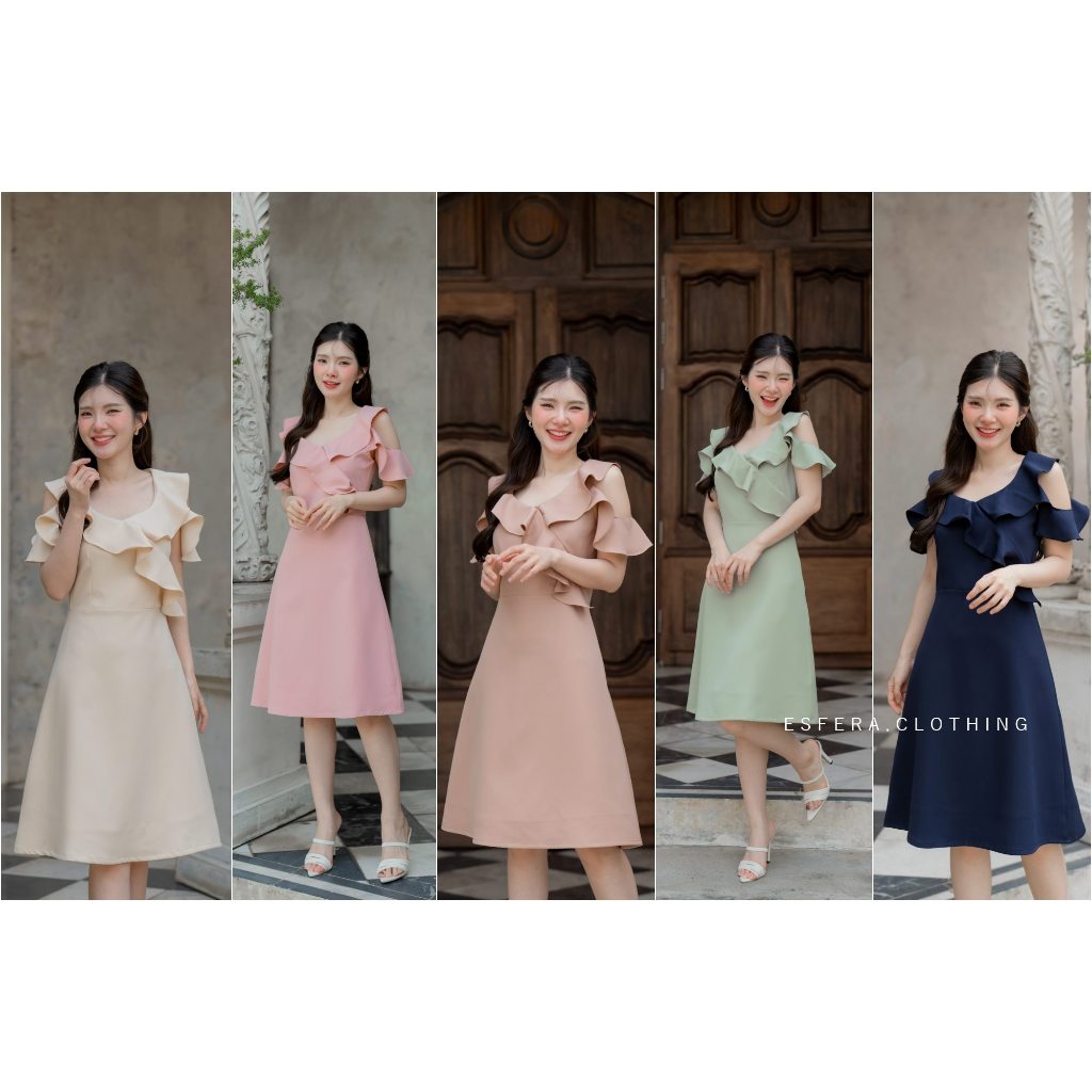 ESFERA-DR101-2 Emma Cute Dress เดรสน่ารักแต่งระบาย