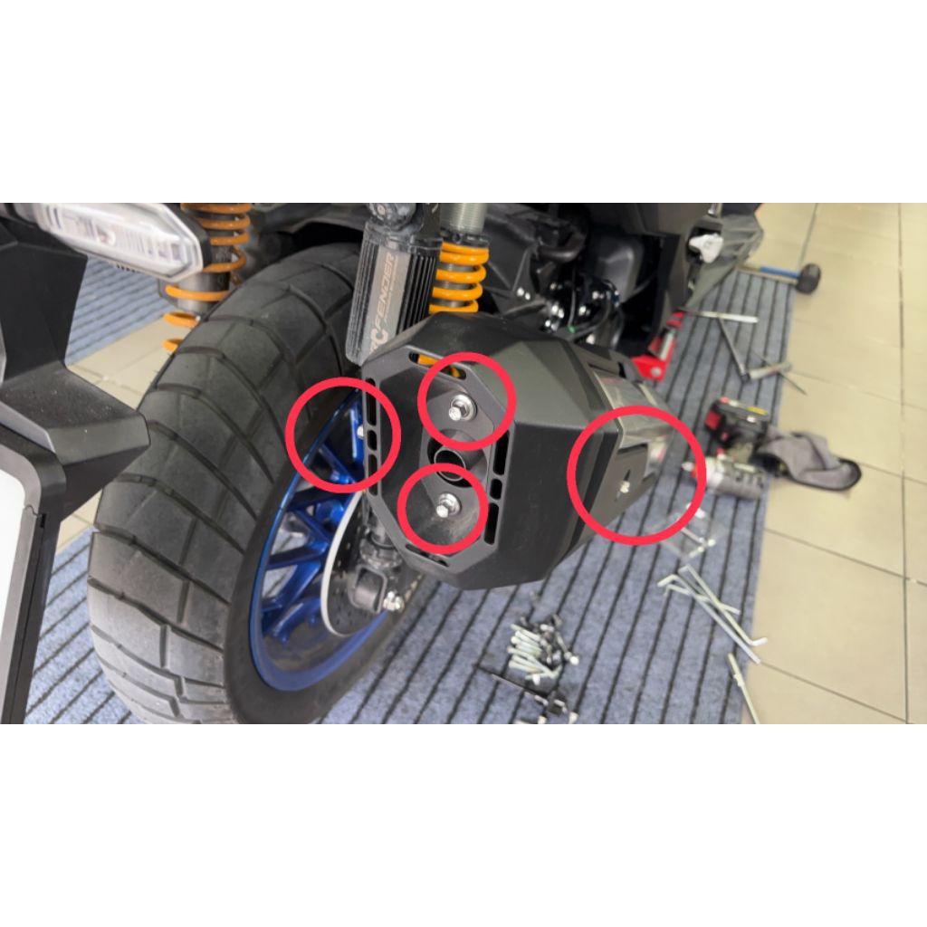 adv 350น็อตฝากันร้อน+ปลายท่อ(ชุด 4 ตัว)สแตนเลส.สีเงิน.สีทอง.สีไทเท