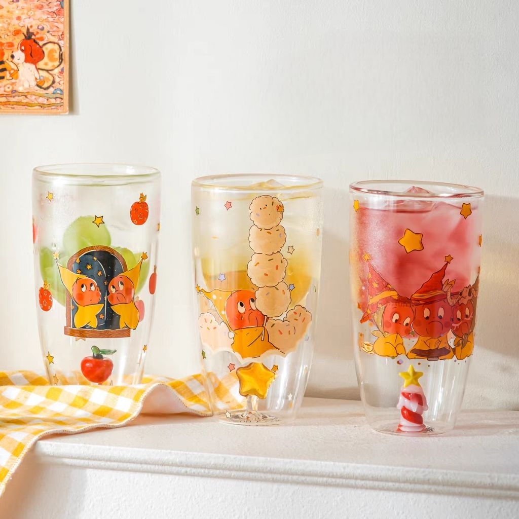 [พร้อมส่งจากไทย]Twinkle Twinkle แก้วน้ำสองชั้นลายลิขสิทธิ์แท้ Twinkle Twinkle แก้วใส น่ารัก ของขวัญ | twinkle twinkle