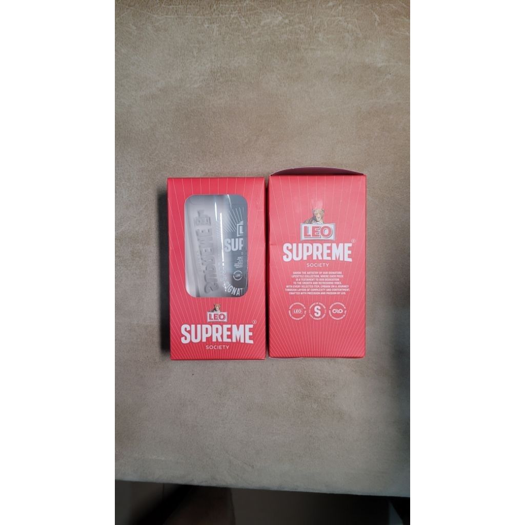 แก้วเบียร์ Leo Supreme ของใหม่พร้อมกล่อง หนา สวย