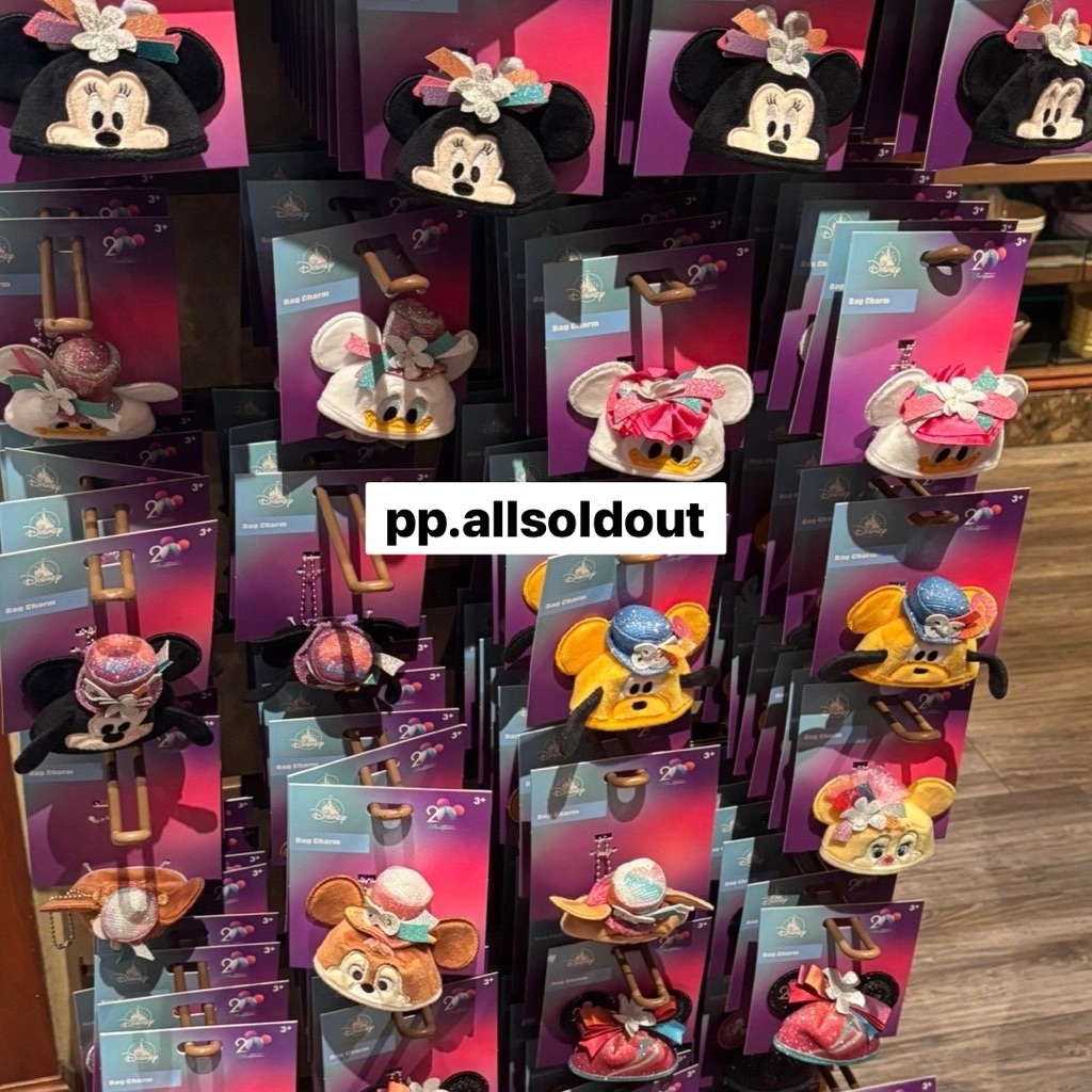 พร้อมส่ง ของแท้ ใช้โค้ดลดได้ พวง เข็มกลัด หมวก ครบรอบ 20ปี disneyland hongkong พวงดิสนีย์