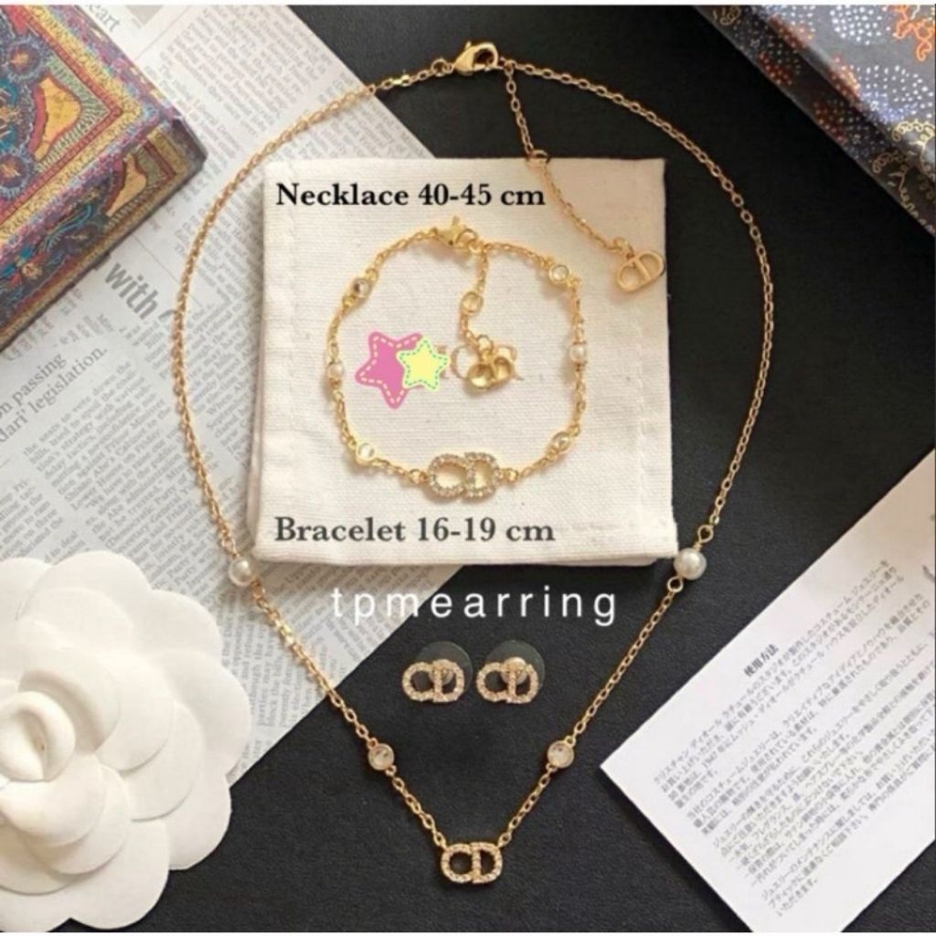 สร้อยคอ ต่างหู และสร้อยข้อมือ ขายแยก และขายเป็นเซต dnl dbl ddc