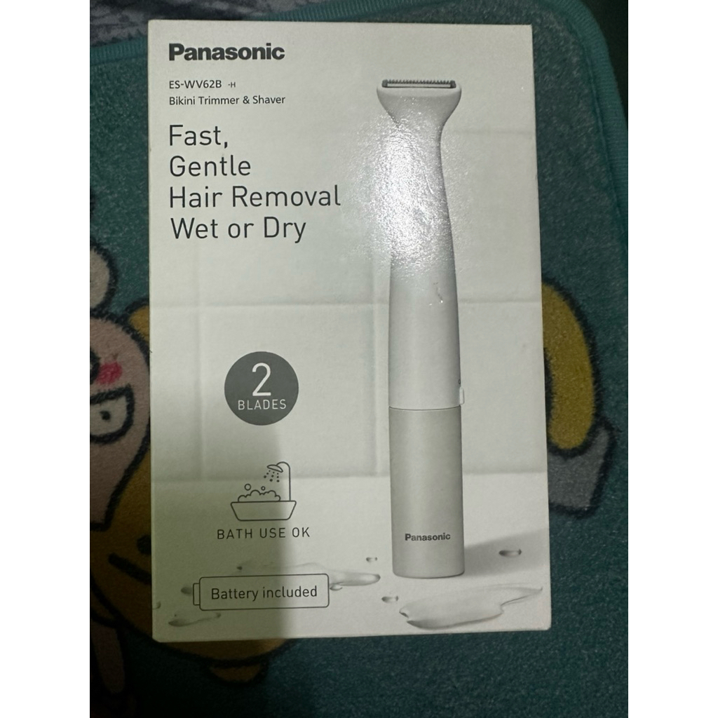 Panasonic เครื่องกำจัดขนจุดซ่อนเร้น กันน้ำ IPX7 ES-WV62-H