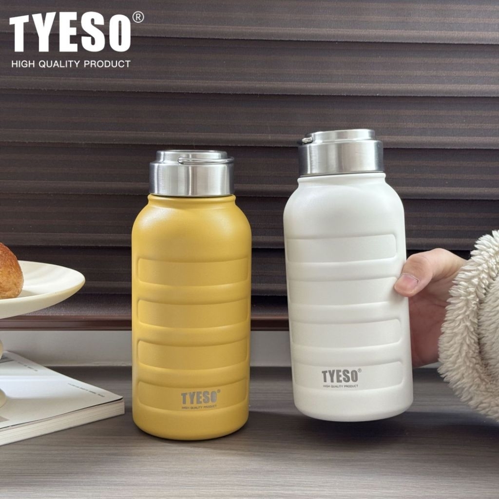 กระบอกน้ำtyeso แท้ ขวดน้ำเก็บอุณหภูมิ แก้วเก็บความเย็นพร้อมหูหิ้วสแตนเลส304 มี3ขนาด