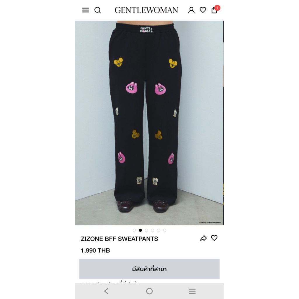 Gentlewoman & zizone คอลใหม่ size xs แท้ ป้ายห้อย