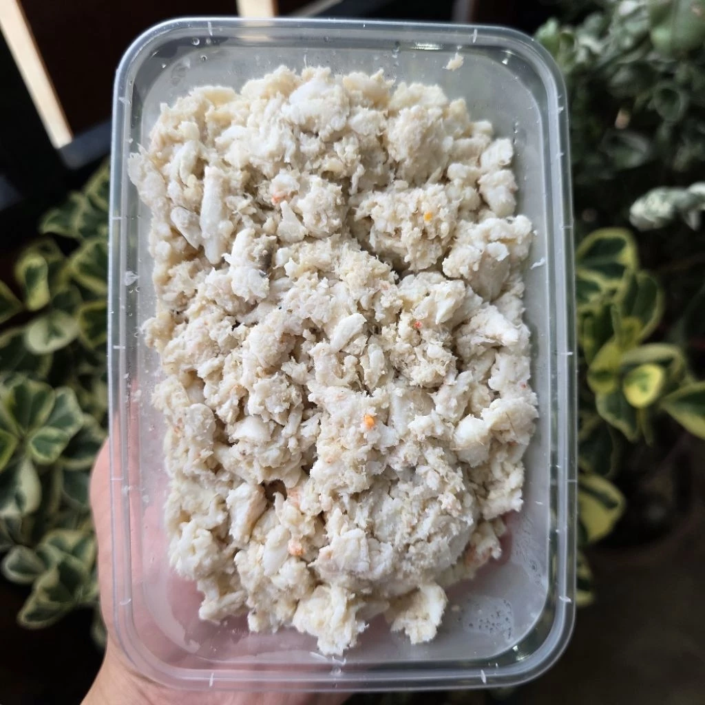 🦀เนื้อปูแกะ เนื้ออกแบ่งขาย3ไซส์ 250 500 และ1000กรัม แกะจากปูสดๆ