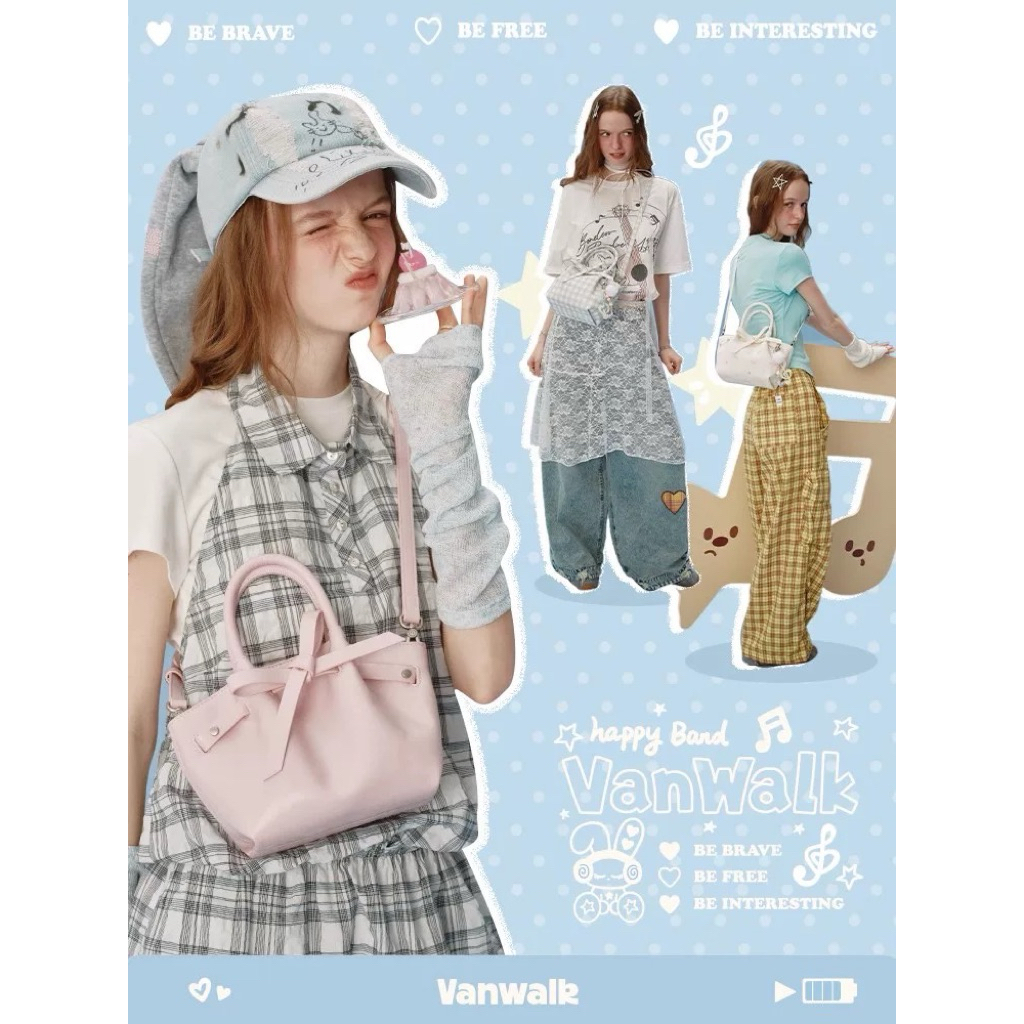 กระเป๋าสะพาย VANWALK  รุ่น VANWALK happy band กระเป๋าแฟชั่น สำหรับผู้หญิง | พรีออเดอร์จากช็อปแท้ 💯💯