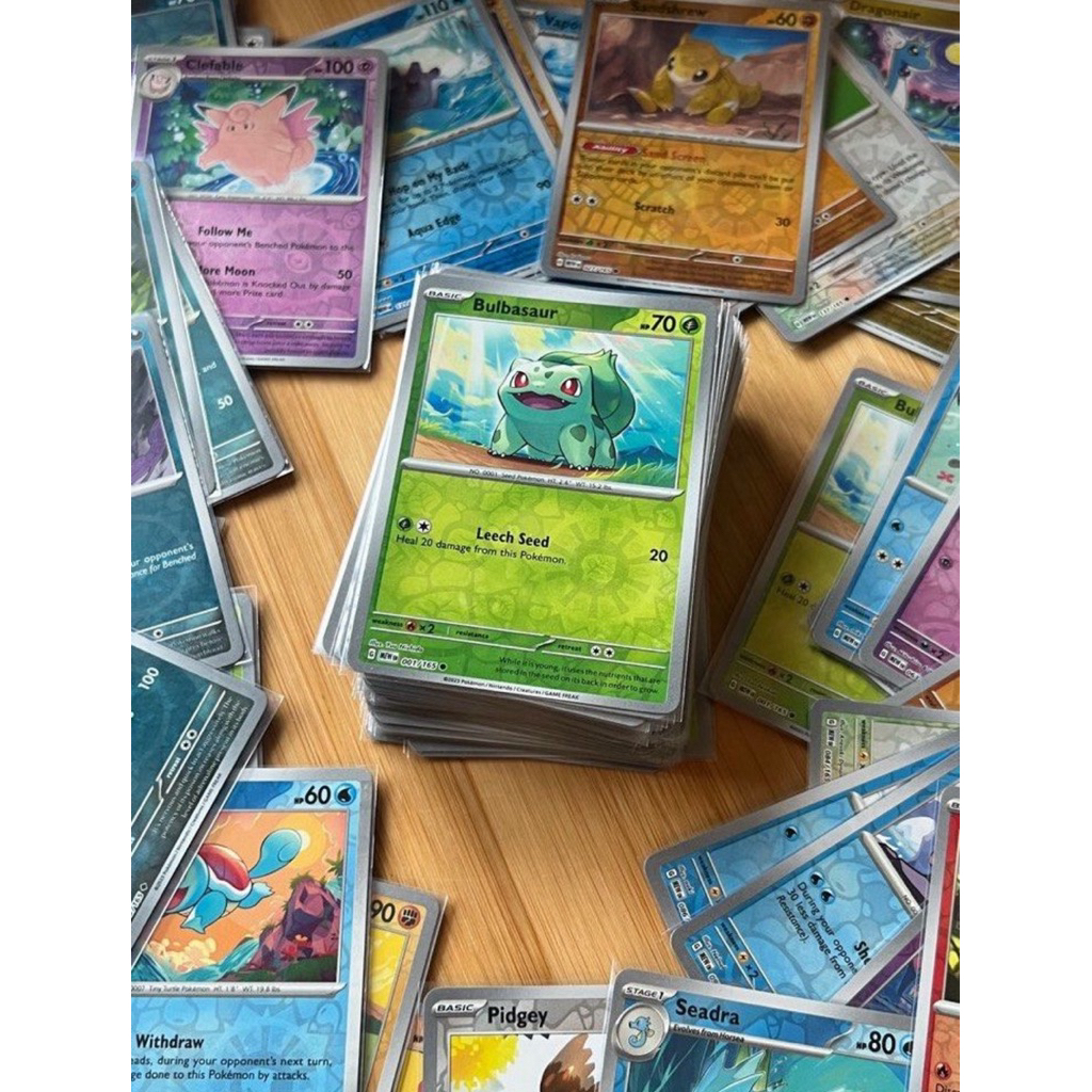 [Pokemon 151] Reverse Holo การ์ดฟอยย้อน 001-165/165 (การ์ด​โปเกมอน 151 อังกฤษ EN) อ่านรายละเอียดข้างล่าง