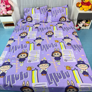 ผ้าปูที่นอน 1 ชิ้น 3.5/5/6 ฟุต รัดมุม 4 มุม ลายการ์ตูนผ้าคอต…