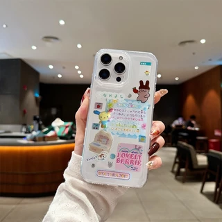 โปร่งใส จัดส่งจากประเทศไทย สไตล์ญี่ปุ่นน่ารักนุ่ม for iPhone เคสไอโฟน 11 12 13 14 15 16 PLUS PRO MAX X XS MAX XR 7/8PLUS