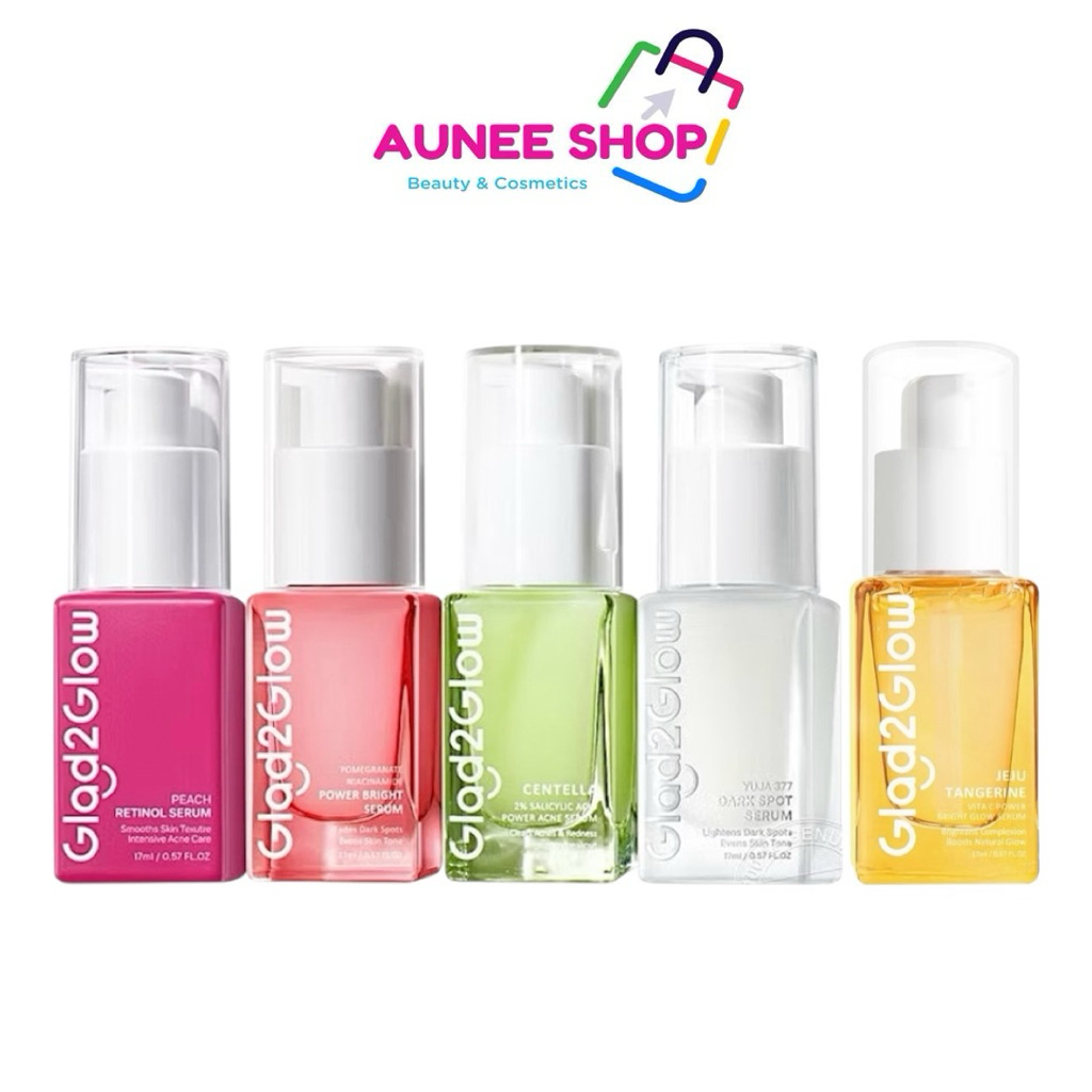 Glad2Glow rum แกลดทูโกลว์ เซรั่มบำรุงผิว 17ml (Acne/Niacinamide/Dark Spot/Retinol)