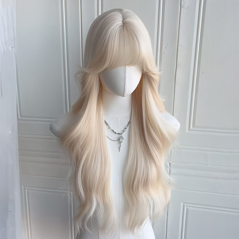 ✳️ขายดีที่สุด✳️ #SALE # โกลเด้น วิกผมยาว วิกผมหญิง แฮร์พีชผมลอน วิกผมลอนคลื่น ผมปลอมคุณภาพสูง 65CM-70CM วิกผมยาวลอน - รูปที่ 2