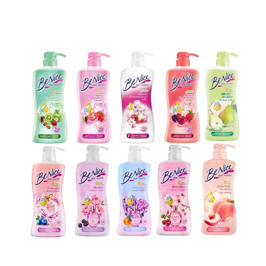 ครีมอาบน้ำ บีไนซ์ benice ครีมอาบน้ำ เพื่อผิวสวยกระจ่างใสเปร่งประกาย ขวดปั้ม 400-450 มล.
