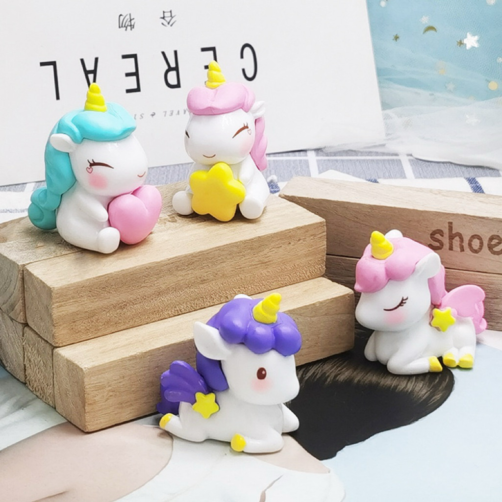 โมเดล Unicorn ตุ๊กตายูนิคอร์น ม้ายูนิคอร์น ตุ๊กตาจัดสวน สวนถาด แต่งสวนจิ๋ว จัดสวน จัดบ้าน Mini model โมเดลจิ๋ว แต่งเค้ก