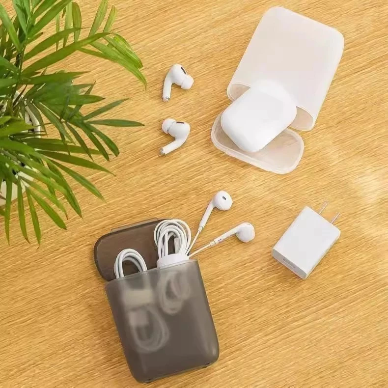 กล่องพกพาเก็บสายชาร์จ หูฟัง USB ม้วนเก็บมีฝาปิด กันพัน thumbnail 8