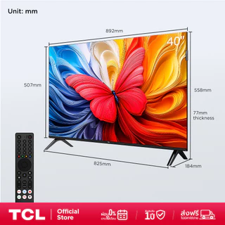 NEW 2025 TCL ทีวี40 นิ้ว FHD QLED Google TV รุ่น 40V5C_N ระบบปฏิบัติการ Google/Youtube
