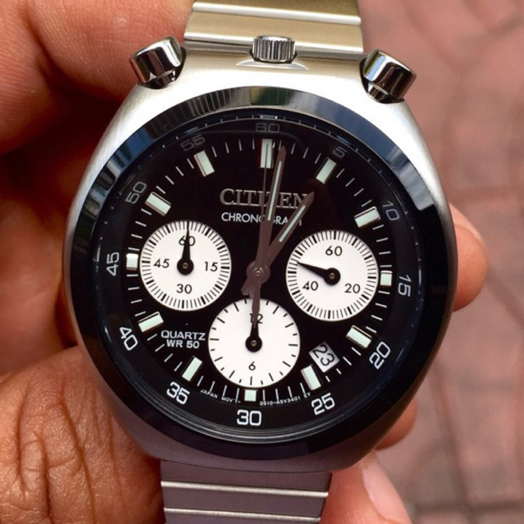 นาฬิกาข้อมือ Citizen Record Label Tsuno Chrono Re-Issue Bullhead AN3660-81E