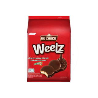 ช็อคโกวิล choco weelz โกช็อคโก เวเฟอร์โรลทวิน บิสกิตสอดไส้ครีมเคลือบช็อกโกแลต แพ็ค 12 ชิ้น