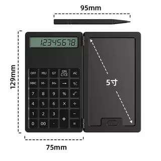 เครื่องคิดเลข พร้อมกระดาน LCD เขียนได้ ลบได้ เครื่องคิดเลขพกพา อเนกประสงค์ 2-in-1 สำหรับนักเรียน บัญชี ออฟฟิศ พร้อมส่ง
