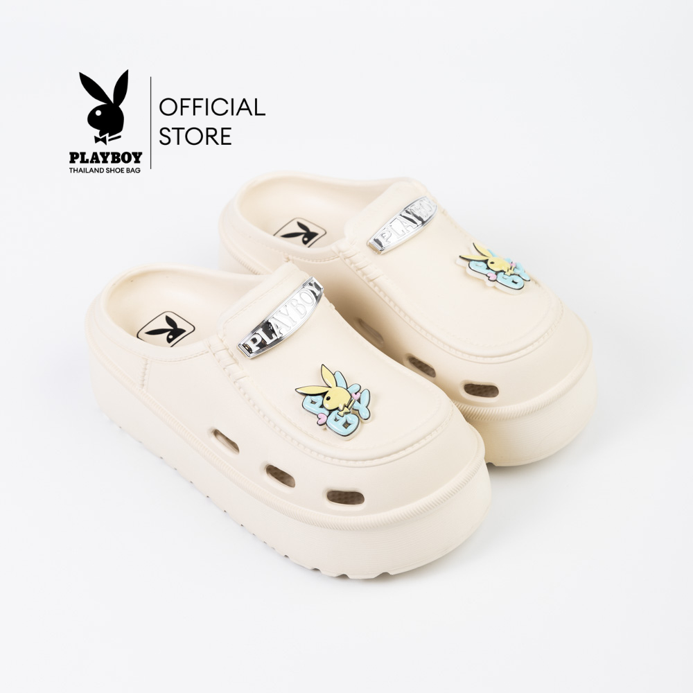 Playboy รุ่น Airy Foamy Sandals รองเท้าแตะยางนุ่ม แพลตฟอร์ม รหัสST-HS253C136 ดีไซน์แบบสวม มี 2 สี