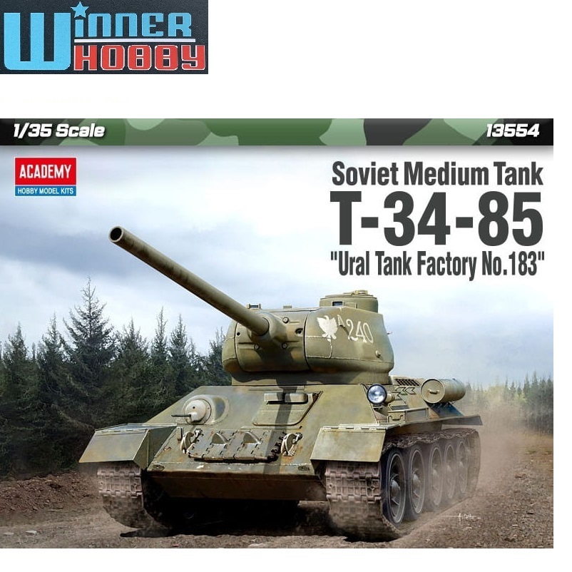 Academy 13554 Soviet Medium Tank T-34-85 Ural Tank Factory No. 183 scale 1/35