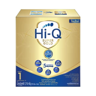 นมไฮคิว ซูเปอร์โกลด์ ซินไบโอ นมผงสูตร1 1710 กรัม HiQ Super Gold Synbio