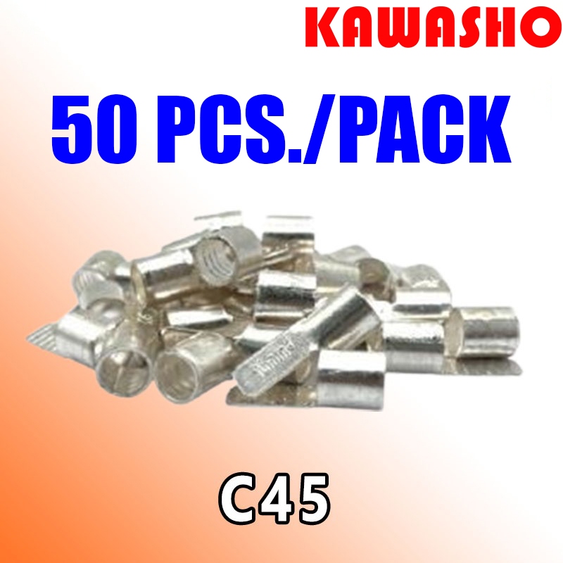 C45-10 , C45-16 , C45-25 หางปลาหัวเสียบเปลือย ″KAWASHO″ (50PCS./PACK) **ขายยกแพ็คๆละ50อันค่ะ**