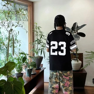 เสื้อทรงสเก็ตผู้หญิง oversize เสื้อผ้าสาวอวบคนอ้วนไซส์ใหญ่ เสื้อโอเวอร์ไซส์บาสเท่ๆ วินเทจ กีฬาลําลองทรงหลวมสไตล์เกาหลี