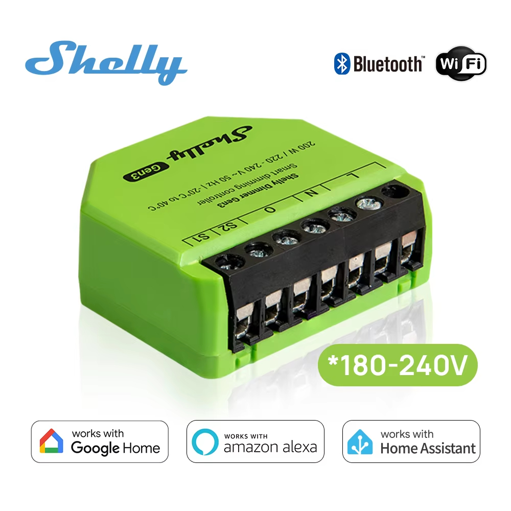 Shelly Dimmer Gen3 สวิตช์หรี่ไฟอัจฉริยะ WiFi Module ใช้งานได้ทั้งมี/ไม่มีสาย Neutral ควบคุมผ่านแอป Smart Home