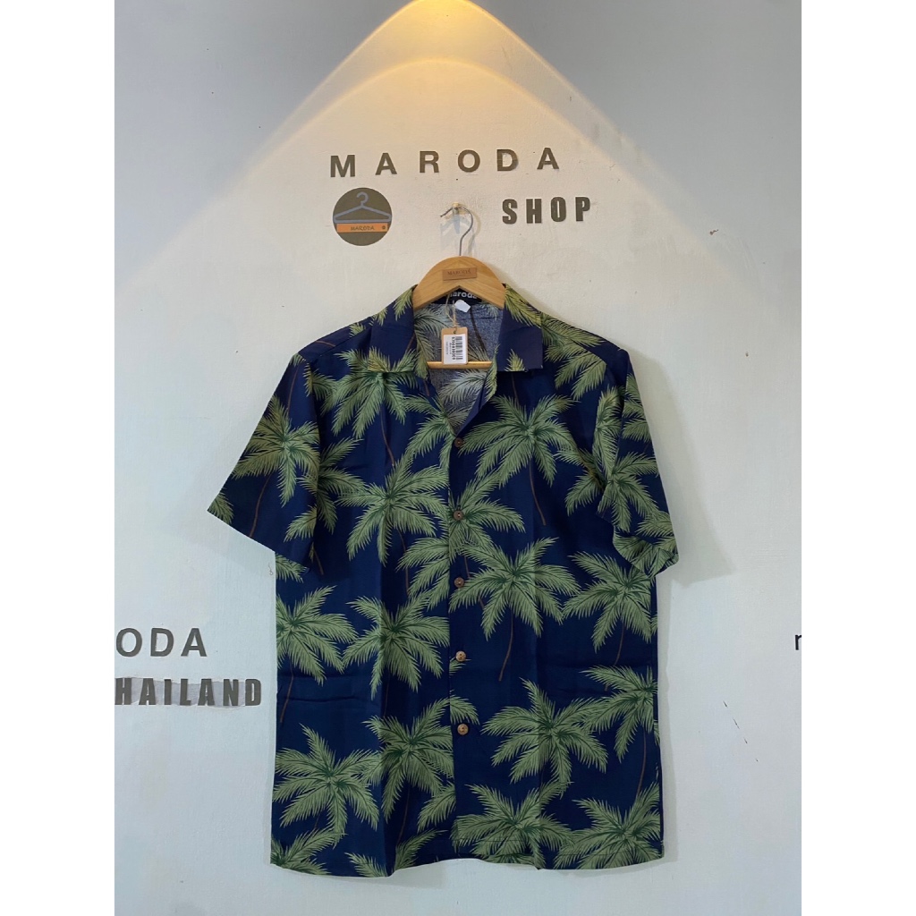 เสื้อฮาวายแขนสั้น(สปันเรยอน)