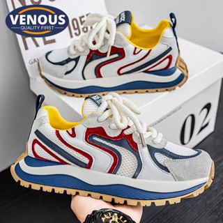 【Venous】2025 รองเท้าสีขาวใหม่เกาหลีสำหรับผู้ชาย รองเท้าสบายๆ…