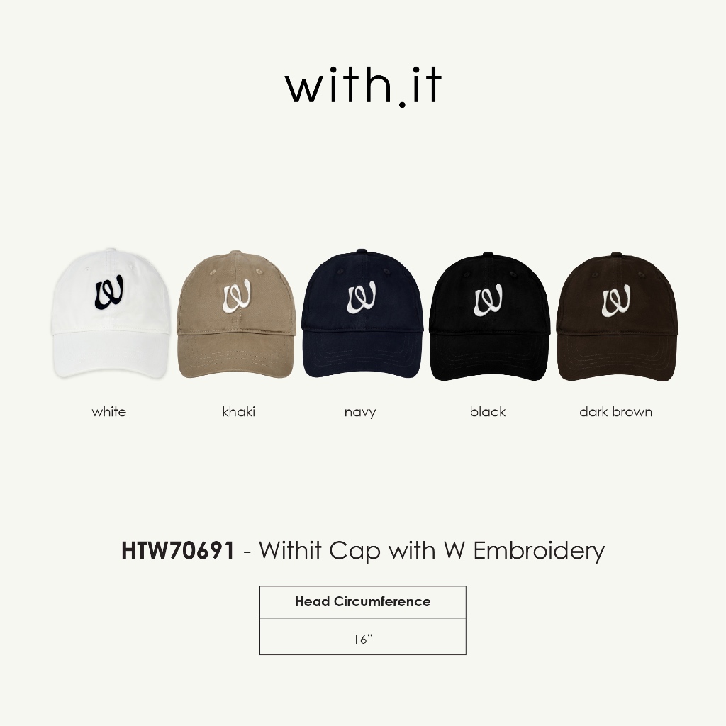 Withit W 3D Puff Embroidery Cap หมวกเบสบอล - HTW70691