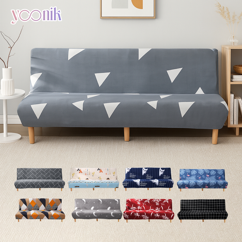 Yoonik ผ้าคลุมเตียงโซฟา (160-190 ซม) ป้องกันฝุ่นและสิ่งสกปรก ผ้าคลุมโซฟาเบด แบบยืดหยุ่น