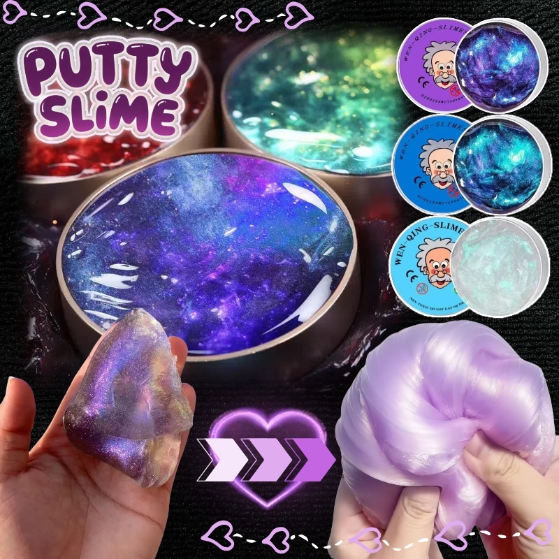 สไลม์ PUTTY เนื้อนุ่มไม่เหนียว ยืดได้-ฉีกได้ ของเล่นลดเครียด สไลม์เด็กปลอดภัย โคลนวิเศษ
