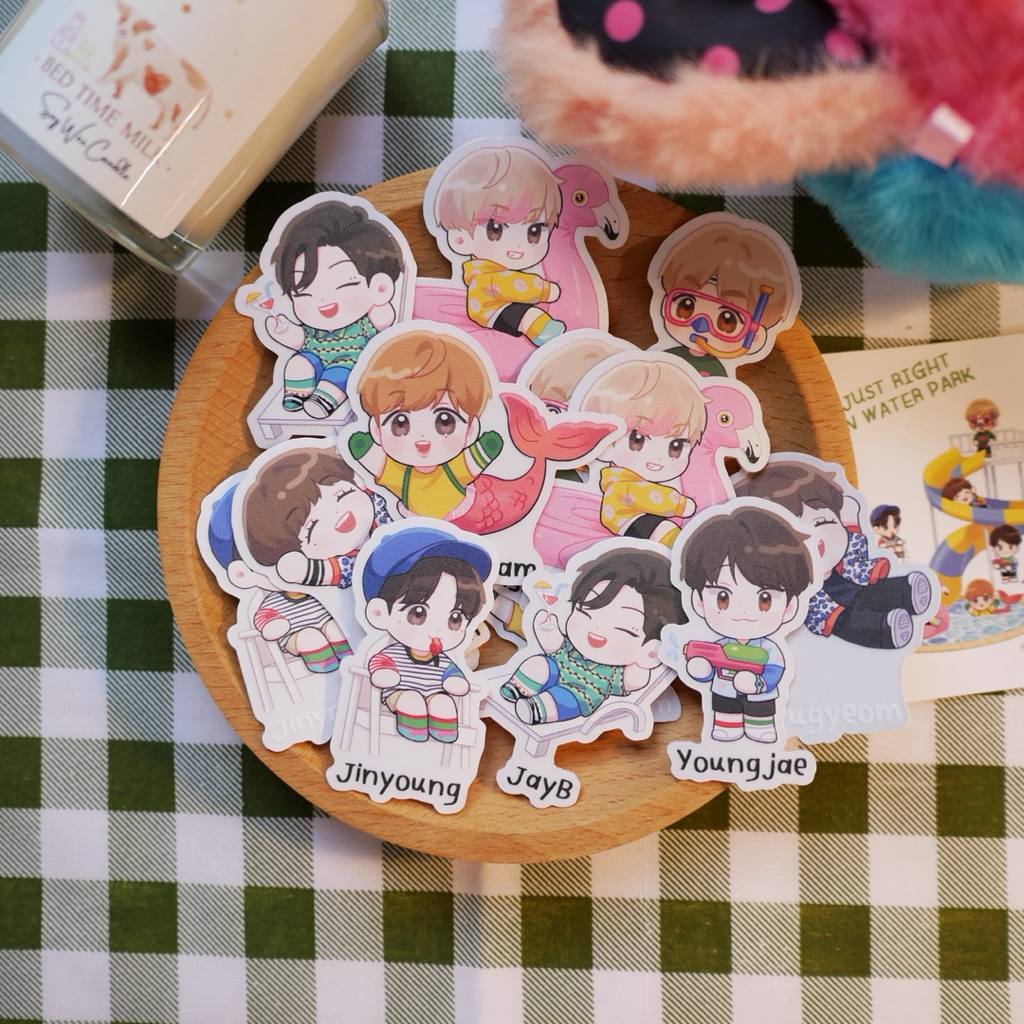 สติ๊กเกอร์ติดรถได้ GOT7 Just right in water park