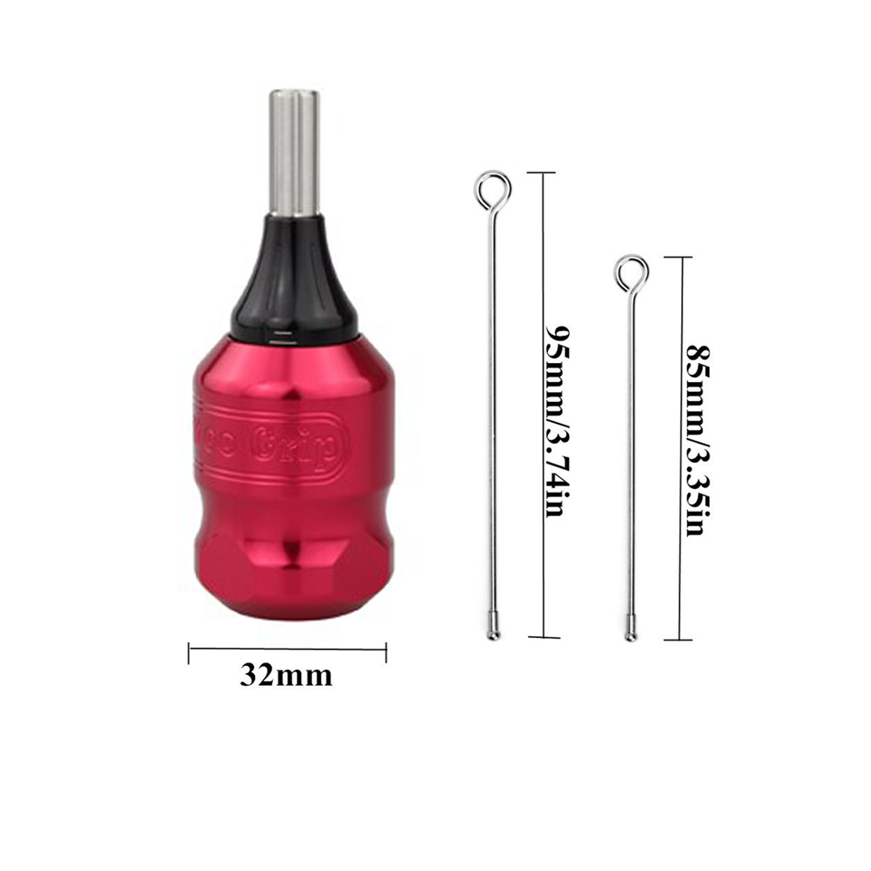 Tattoo Grip 32 มม. กระบอกจับฮอค อลูมิเนียม ปรับระดับได้ (Hawk Type / Cartridge Needles)