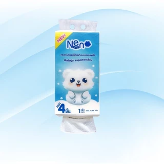 [ยกลัง] Neno นีโน่ หมีขาว กระดาษทิชชู่เช็ดหน้าแขวนผนัง ยกลัง 4 ห่อ ห่อละ 1280 แผ่น หนา 4 ชั้น