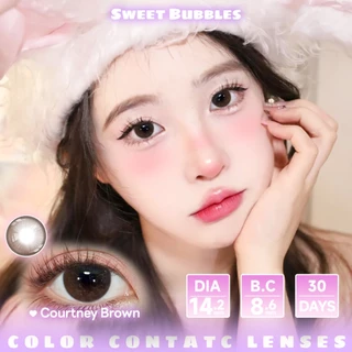 【ซื้อ1ได้7ชิ้น ลายที่กับดาราเกาหลีเดียวกัน】Sweet Bubbles คอนแทคเลนส์รายเดือน รุ่นใหม่ คอนแทคเลนส์สีเทา คอนแทคเลนส์สายตาส