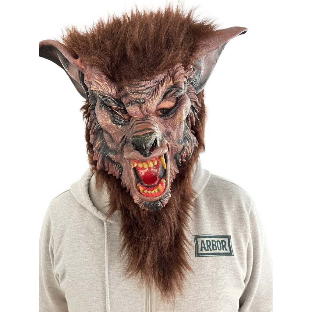 หน้ากากหัวหมาป่า Werewolf head mask, wolf mask, gloves, werewolf head mask