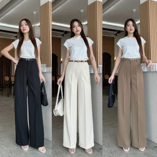 LT21 กางเกงทรงกระบอก ใหญ่ กางเกงเอวสูง ผู้หญิง สูง 175 ใส่แล้วขาไม่ลอย ทรงสวย ผ้านิ่มทิ้งตัว