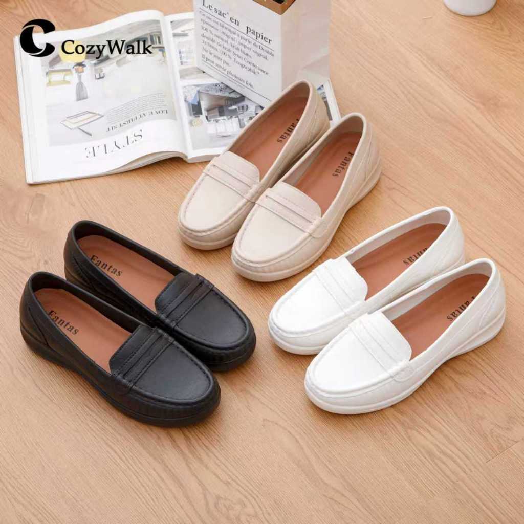 CozyWalk รองเท้าคัชชูผู้หญิง นักเรียน พยาบาล ทำงาน เต้น พื้นนุ่ม เบา ใส่สบายมาก (พร้อมส่งในไทย)