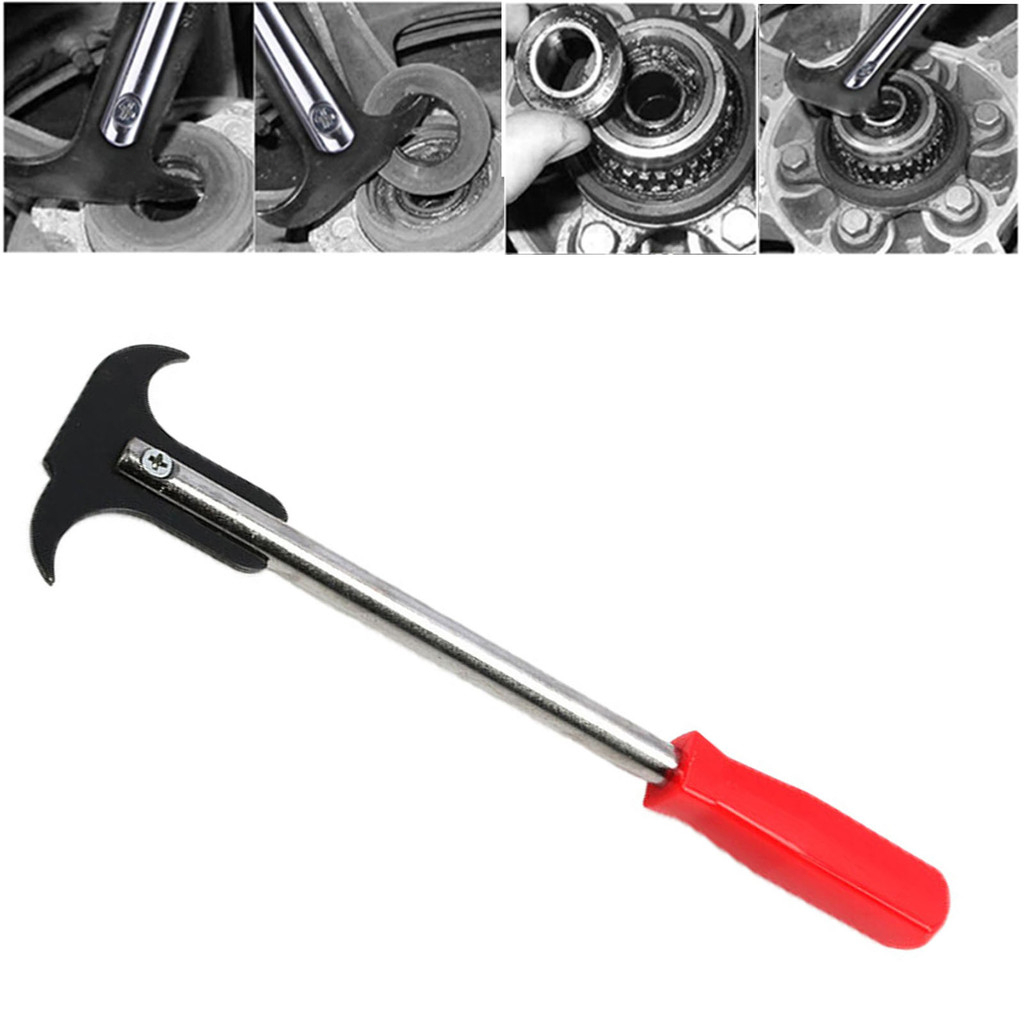 COD Double Head Car Oil Seal Puller O-Rings Grease Seal Key Nuts Removal Puller Double Head Oil Seal Screwdriver Wrench